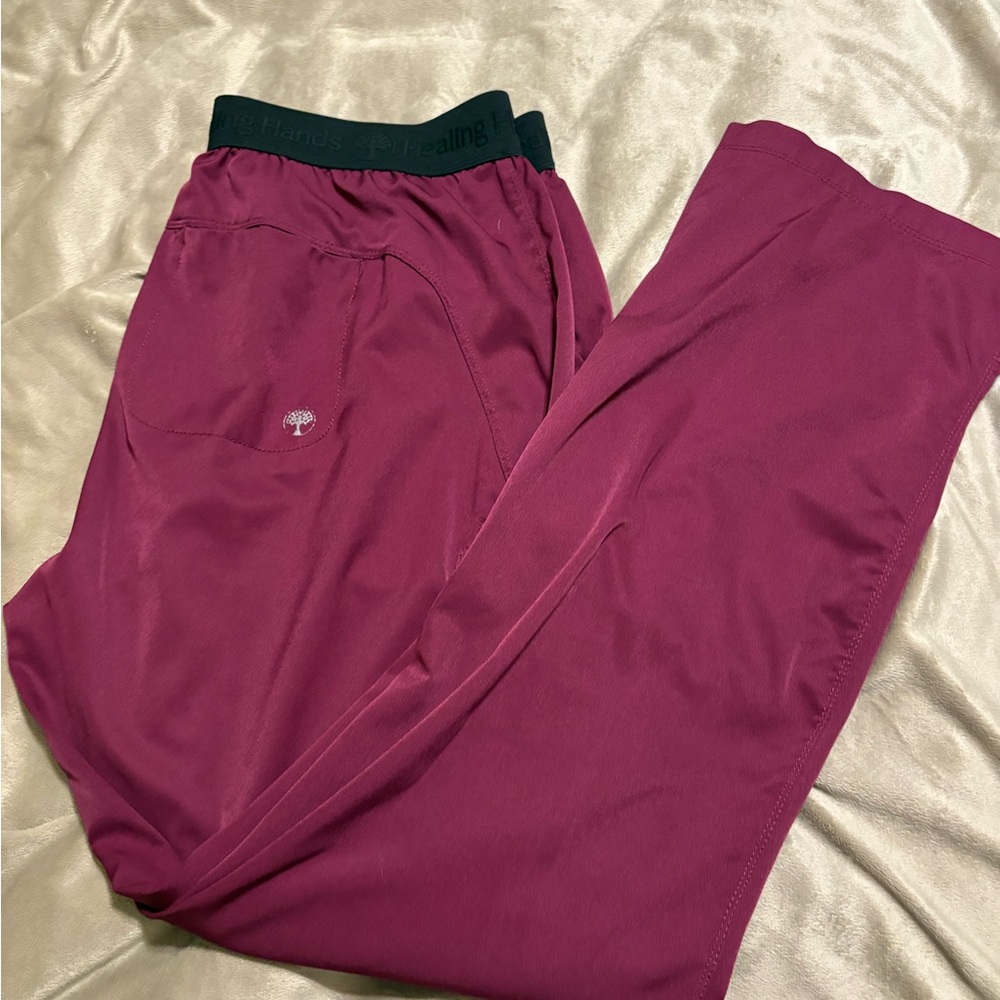 Healing Hands Magenta Scrub Pants